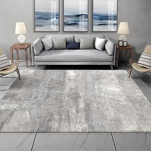Taidianolp Teppich Wohnzimmer Deko,Gray,120 x 200 cm,Grau Neutrale Farben Abstrakte Moderne Muster,Teppiche Schlafzimmer Kinderzimmer Jugendzimmer Deko Aesthetic