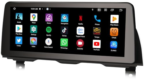 Erisin 12,3 Zoll 8 Kern Android 14 8+128GB Autoradio carplay für BMW 5er F10 F11 CIC System GPS Carplay IPS WiFi Dab+ DSP Android Auto Bluetooth 5.0 SWC Touchscreen Hände frei 1920 * 720 Pixel
