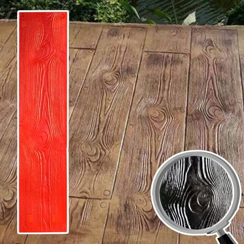 Moldes Hormigon Impreso El Hormigón de Poliuretano Sella La Textura de La Madera. Estampado de Hormigón de Tablones de Madera Realista para El Camino del Jardín, Caminos de Impresión de Cemento Decora
