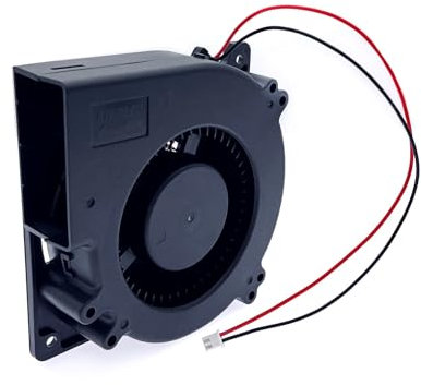 JZK 12 x 3.2 cm 120mm 12V DC Ventilador de enfriamiento CC sin escobillas 3000 RPM Alto Volumen de Aire y Horno de Alta Velocidad Turbo Soplador de Aire para Barbacoa, Extractor de ventilación DIY