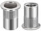 Écrous à rivets à bride 3/8-16, rivets en acier inoxydable 304, écrous aveugles à tête plate moletée, argentés, 25 pièces