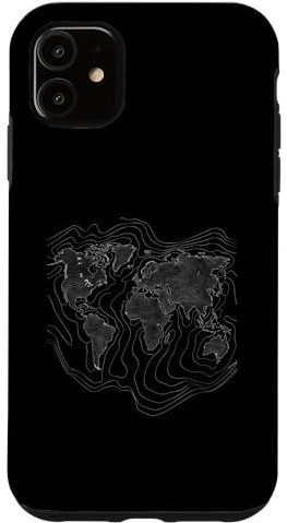 Hülle für iPhone 11 Weltkarte