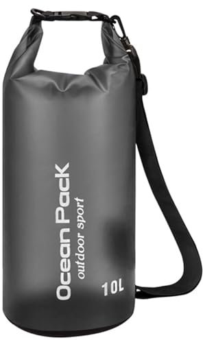Oenothera 10L Wasserdichter Packsack mit Schultergurt, Dry Bag wasserdichte Tasche, Seesack Wasserdicht für Boot und Kajak, Angeln, Rafting, Schwimmen