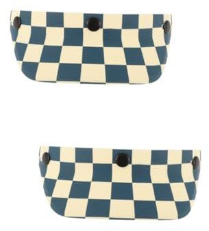 OUNONA 2stücke Retro Motorradhelm Visier Mit Buckeln Outdoor Für Und Uv-Schutz Halbschale Karomuster Für Biker Und Radfahrer