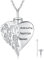 CHENGHONG Ashes Necklace, Urn Necklaces for Ashes 925 Sterling Silver Angel Wing Ashes Keepsake Cremation Pendant A Piece of My Heart is in Heaven Ashes Jewellery for Mum Dad Women Men Dog