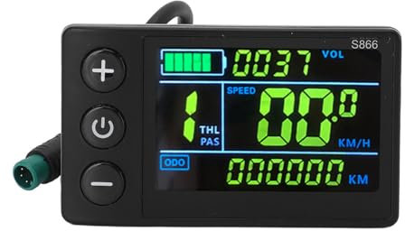 Display Lcd per Bici Elettrica, Pannello Controllo Dello Schermo per Ciclismo A 5 Pin per Manubrio Scooter E Bici, Kit Conversione Computer, Misuratore Display per Ciclismo