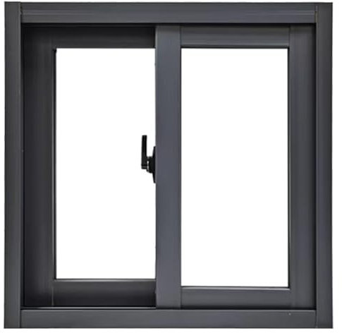 WIGING Sótano Ventana De Repuesto Marco De Aleación De Aluminio Ventana Corrediza Horizontal con Vidrio para Casas Baño Gallinero Vivienda Loft Garajes((WxH) 45x40cm/17.71x15.74in)