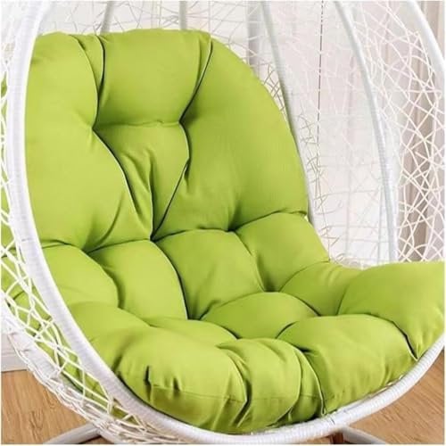 Swing Egg Chair Cushion, Patio Hanging Basket Chair Cushion Pad for Garden Indoor Outdoor Furniture Recliner (Only Cushion)(Green)