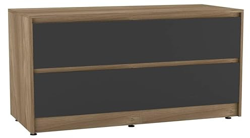 URBNLIVING 120cm Wide 4 Drawer Chest Cabinet, Bedroom Storage Unit with Hidden Dual Drawers, Modern Sideboard Organiser with Spacious Top Surface, Freestanding Hallway or Living Room Furniture