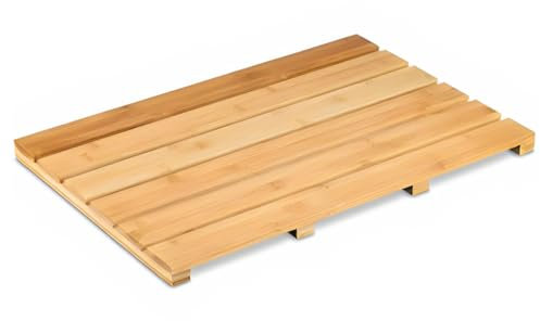 Pedana Doccia In Legno 60 x 40 cm Tappetino Antiscivolo per Piatto Doccia Vasca Piscina da Interno ed Esterno Resistente all’umidità Antimuffa