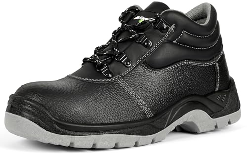 AirGearPro Defender S3 SRC Steel Toe Safety Shoes for Men and Women, CE