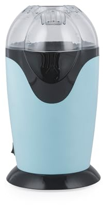 Giles & Posner Sorbet Popcornmaschine matt, 1200 W, mattblau | Ohne Öl, in unter 3 Min. fertig, Messbecher inklusive, Direkt-Ausguss, rutschfeste Füße, kompaktes Retro-Design