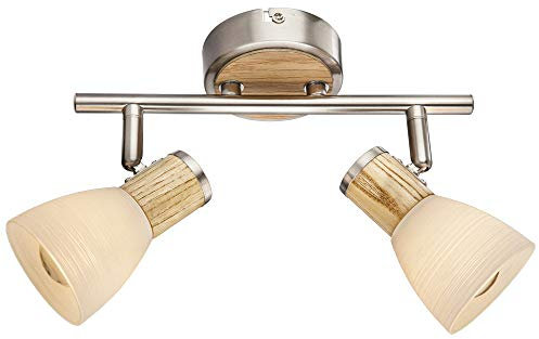 Entzückender 2-flg Spot Strahler Deckenleuchte Schlafzimmer Glas Chalet Globo GYLFI 54352-2 max 40 Watt