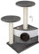 Tectake® Árbol Rascador para Gatos con 2 Plataformas, Ratón de Juguete, Cuerda Sisal y Casa - Torre 71 cm Alto Gris/Blanco