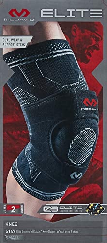 McDavid Unisex – Erwachsene Elite Knieschoner, Schwarz, S