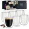 Moritz & Moritz Barista Roma 6 x 60 ml Espressogläser Doppelwandig - Espresso Tassen Set aus Glas für Heiß- und Kaltgetränke - Spülmaschinengeeignet