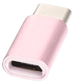 Adaptateur Micro USB Femelle vers USB 3.1 Type C mâle Connecteur Convertisseur Rose