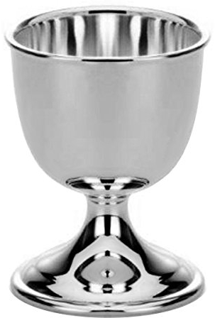 SILBERKANNE Eierbecher Hamburg 4,5x6 cm Premium Silber Plated edel versilbert innen mit hygenischem Kunststoffeinsatz