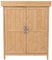 Outsunny Gartenschrank Tannenholz, Geräteschuppen wetterfest 74x43x88cm, Gerätehaus mit Doppeltür, 2 Fächern, Geräteschrank, Gartenhaus Werkzeugschrank Gartenschuppen für Garten, Terrasse, Natur