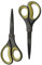 LIVINGO 2 Pack 8 Titanium Non-Stick Scissors, Professional Stainless Steel Comfort Grip, All-Purpose, Straight Office Stationery Craft Scissors Set for DIY(Green/Yellow)