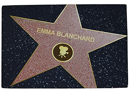 CADEAUX.COM Personalisierte Fußmatte mit Namen - Walk of Fame Hollywood-Stern - 40 x 60 cm