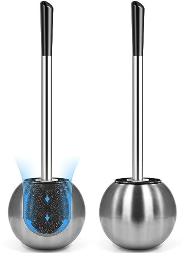LUWIN Toilet Brush and Holder 304 Stainless Steel-2 Pack