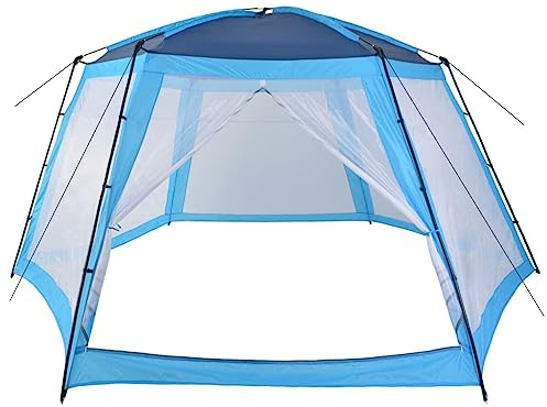 vidaXL Tente de Piscine Abri de Soleil Tente de Plage Abri de Protection UV Auvent Jardin Terrasse Cour Extérieur Tissu 590x520x250 cm