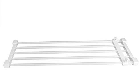 lyrlody Verstellbar Regalsystem Teleskop-Garderobensystem Teleskopregal Schranksystem Regaltrenner für Küche Bücherregal Kühlschrank zum Klassifizieren von Kleidung 73,2~128 cm