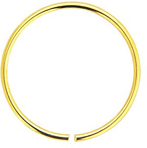 AZARIO LONDON Nasenring aus 9 Karat Gold, nahtlos, massives Rosé-, Gelb- und Weißgold-Piercing-Schmuck, 24 g, 22 g, 20 g, 18 g und 16 g, mit 6 mm-10 mm Durchmesser für Nase, Knorpel, Tragus, Helix und