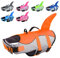 CITÉTOILE Salvagente per Cane, Giubbotto Salvagente per Cani, Ripstop Regolabile Squalo Giubbotto di salvataggio, Leggero e Sicuro per Gli Sport Acquatici, arancione, XS