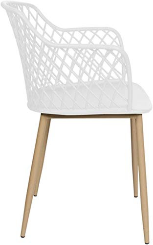 The Home Deco Factory Sessel für Gartentisch, Design Malaga, Weiß