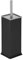 Optimal Products 5L Pedal Bin Slim Lid Soft Close Brush Holder Home Office Waste Paper Dustbin (BLACK BRUSH ONLY)