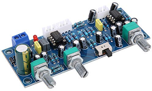 Placa de preamplificador de 2.1 canales,placa de preamplificador de filtro de paso bajo Placa de tono de subwoofer Placa de circuito HIFI, placa frontal de filtro de paso bajo Placa de preamplificado