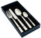 Personalised Engraved Westminster Adult 4 Piece 18/10 Stainless Steel Cutlery Set with A Bespoke Presentation Gift Box Professionally Engraved Steel Anniversary