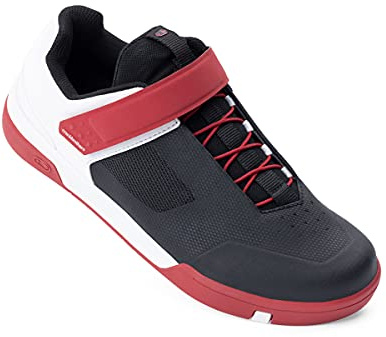 Crankbrothers Stamp Speed Lace Unisex-Erwachsene Flache MTB-Schuhe, Rot/Schwarz/Weiß, 7.5