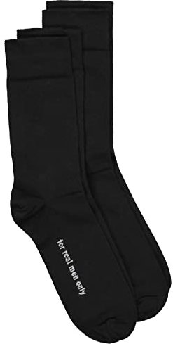 JP 1880 Herren Strümpfe Uni DP Socken, schwarz, 43-46