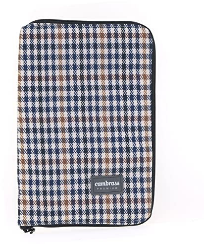 Cambrass - Porte-documents bébé - Dossier pour documents bébé - Housse pour carnet de santé - Livre de naissance avec poches - Victoria Vichy 3 x 19 x 27 cm