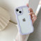 QLTYPRI Compatible with iPhone 11 Pro Max Case, Cute Curly Wave Frame Clear Case for Girls Women, Transparent Soft Silicone TPU Bumper Shockproof Protective Phone Cover for iPhone 11 Pro Max - Purple