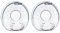 Lot de 2 coquilles de lait réutilisables en silicone pour recueillir le lait maternel