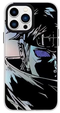Keaittyss Laser Anime Case Anime Dazzling Laser Phone Case Shockproof Soft TPU Anti-Scratch Non-Slip (05,for iPhone 15 Pro Max) Brown