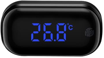 Termometro per Acquario,Sensore Temperatura per Serbatoio di Pesce Wireless Adesivo con LCD Touch Screen per Contenitori in Vetro di Acqua di Mare Acqua Dolce Acquari