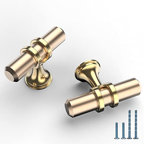 9BUILD 10 Pack Gold Zinc Alloy Kitchen Cupboard & Drawer Handles