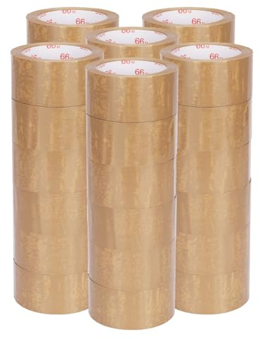 verpacking Paketklebeband [Ausführung, Farbe & Stückzahl wählbar] Klebeband umweltschonend Packband Verpackungsklebeband (36, Braun, PVC)