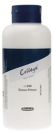 Schmincke - College Gesso-Primer, 53 040 030, 750 ml, weiße, schwächer saugend, halbdeckend, licht- und alterungsbeständige Grundierung für Öl-, Gouache und Acrylfarben