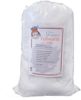 Frida's Wollhaus 500 g Füllwatte Füllung Kissen Stopfwatte Füllmaterial Bastelwatte