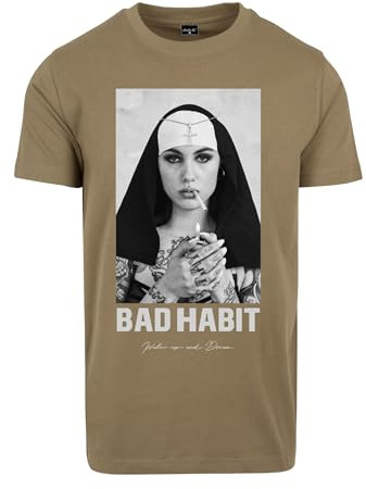 Mister Tee Herren T-Shirt Bad Habit Tee, T-Shirt mit Fotoprint für Männer, Regular Fit, Baumwolle, Größen XS - 5XL