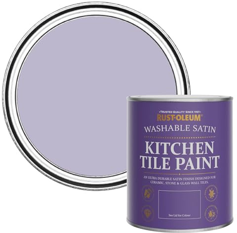 Rust-Oleum Purple water resistant Kitchen Tile Paint in Matt Finish - Wisteria 750ml