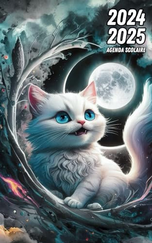Agenda Scolaire 2024 2025: Joli Chat Chaton | Fille Garçon Collège Lycée Étudiant Primaire A5 Journalier | Français