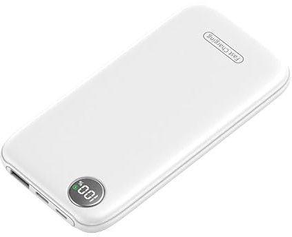 Power Bank, Ultra Slim 10000mAh 22.5W Bateria Externa Carga Rapida, Batería Portatil con Entrada y Salida USB C de Alta Velocidad, Patalla LED, Compatible con iPhone Samsung Xiaomi Huawei y más