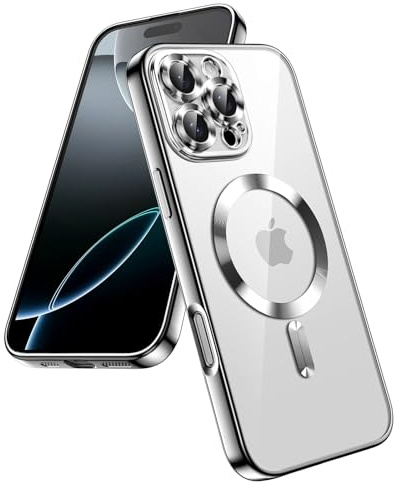 JETech Magnetic Case for iPhone 16 Pro, Silver